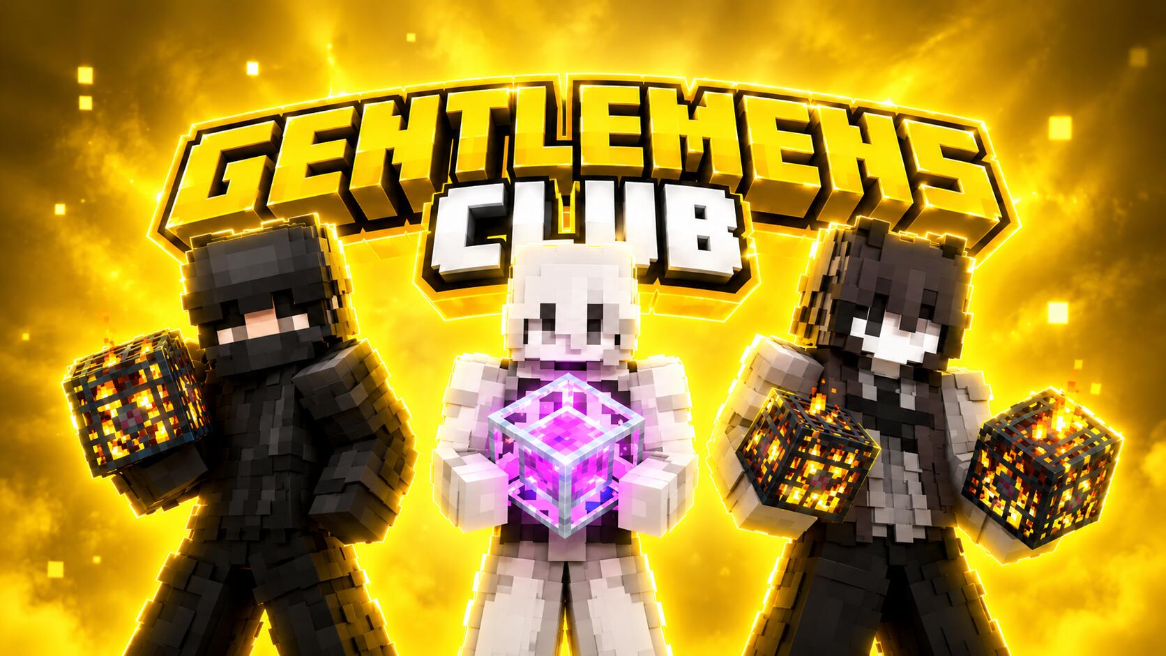 Discovery splash banner for DonutSMP Gentlemen's Club. Discord server