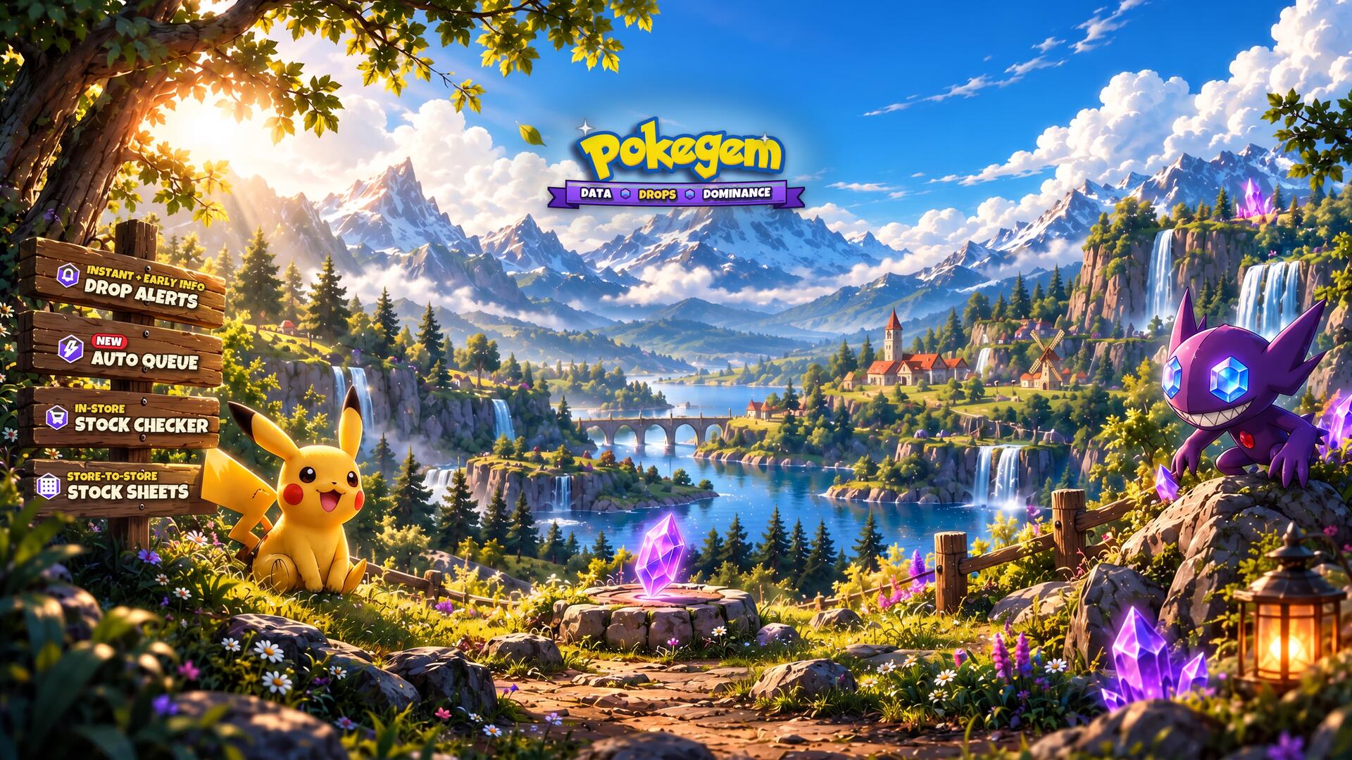 Discovery splash banner for PokeGem Discord server