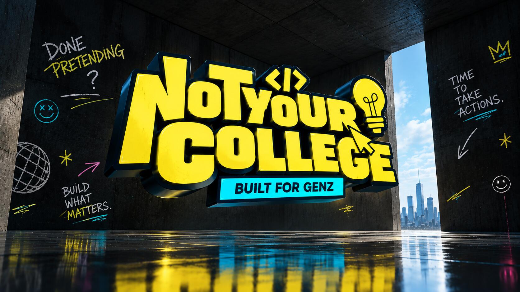 Discovery splash banner for Not Your College Discord server