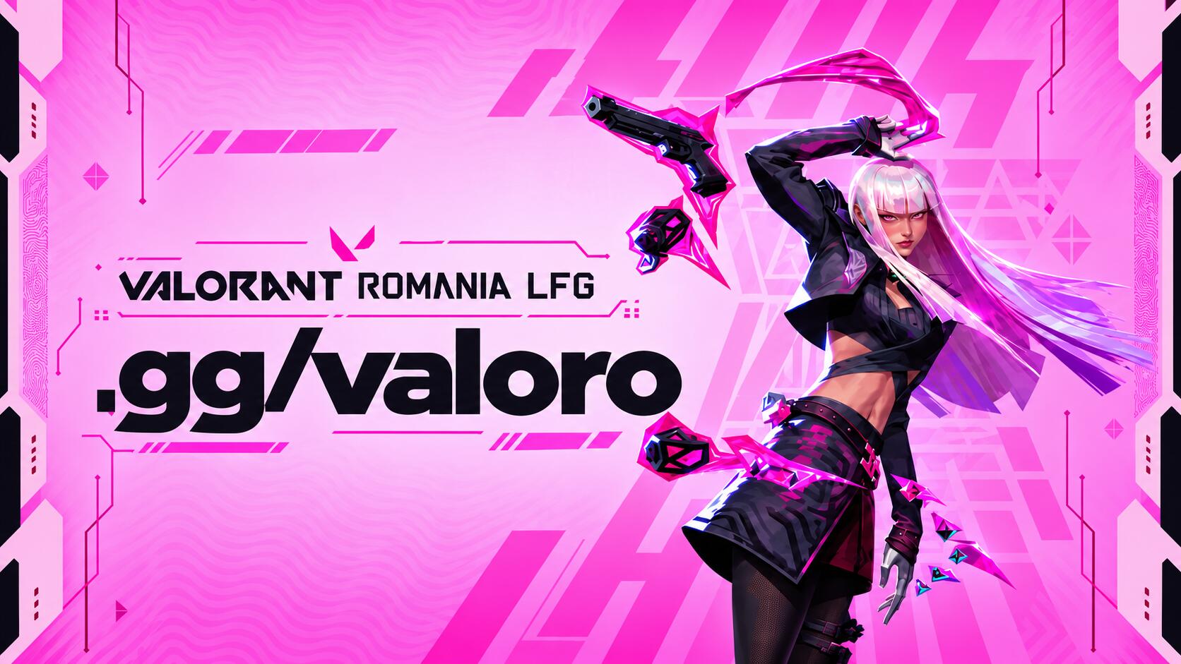 Discovery splash banner for VALORANT & CS2 România Discord server