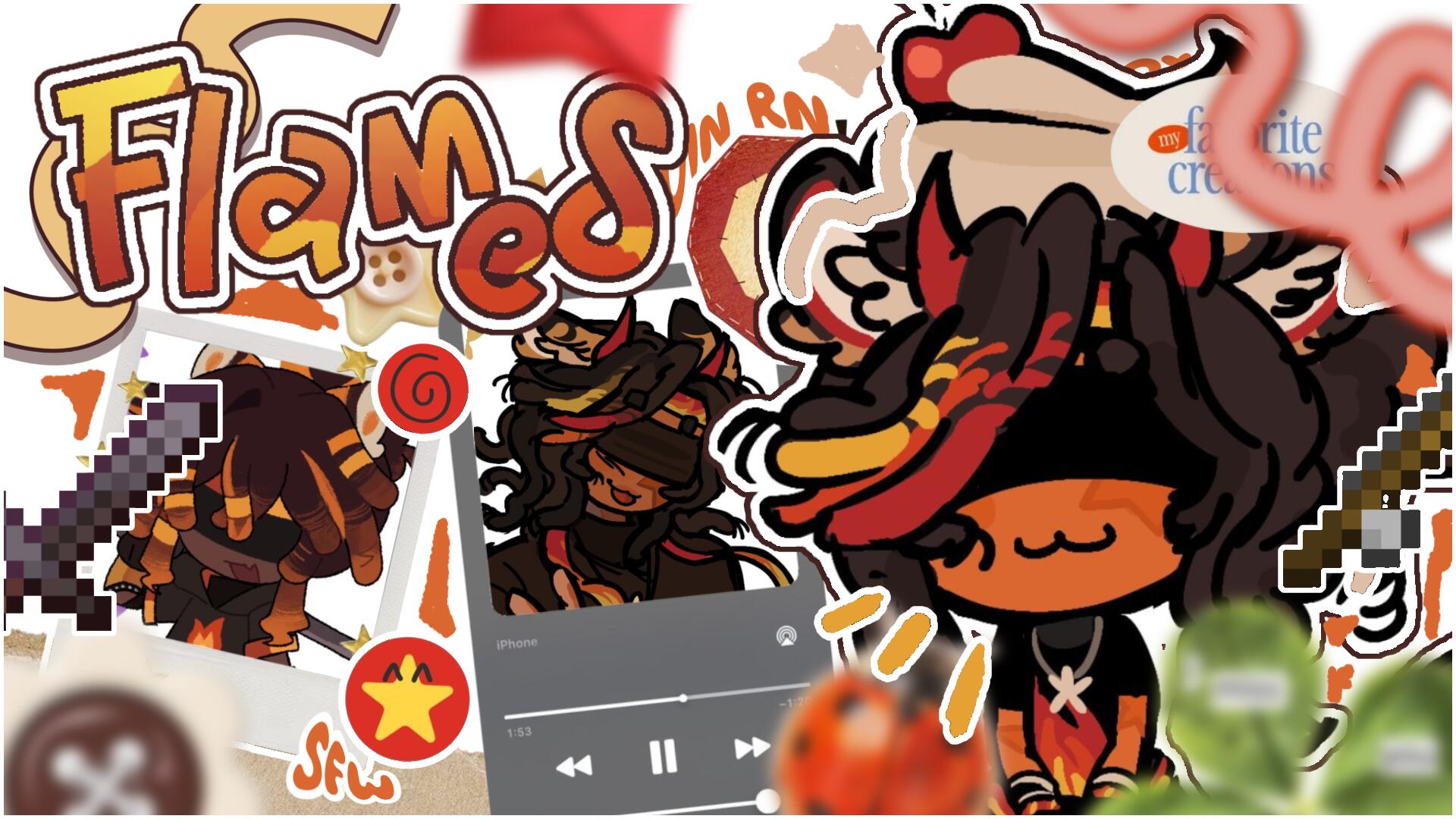 Discovery splash banner for ⁄͈˚𝔉𝓁amҽs ♡ᧆ Discord server