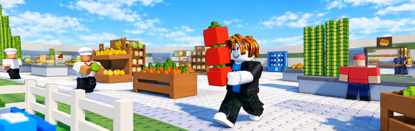 Discovery splash banner for Own A Grocery Store Discord server