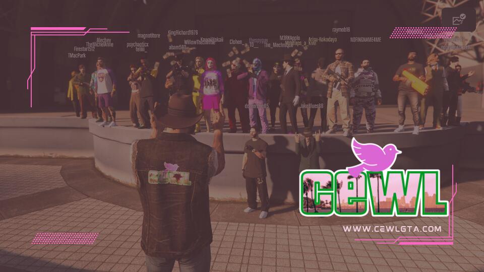 Discovery splash banner for CEWL Grinders Utd - PS5 GTAO Friendly Crew Discord server