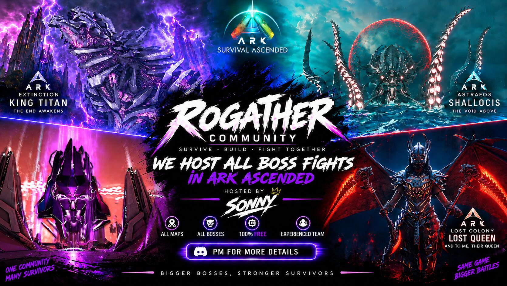 Discovery splash banner for ARK: RoGather Community Discord server