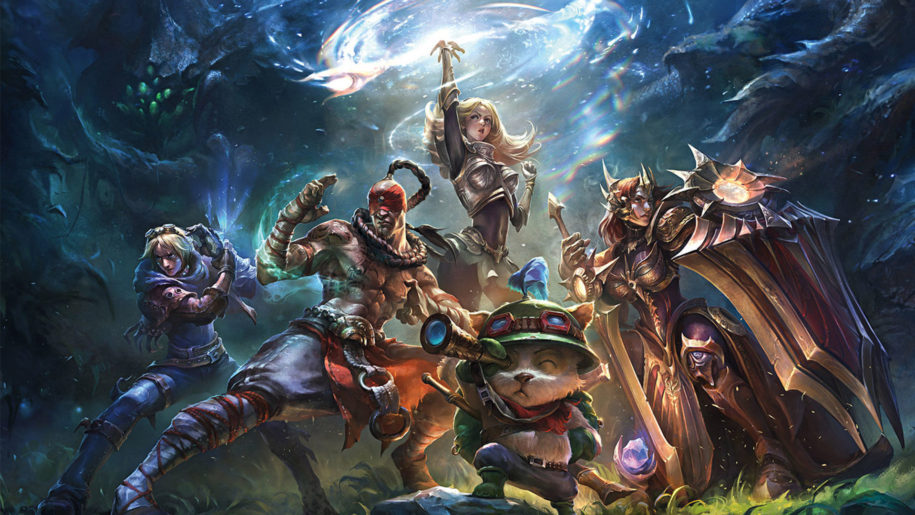 Discovery splash banner for League of Legends Scrim (NA) Discord server