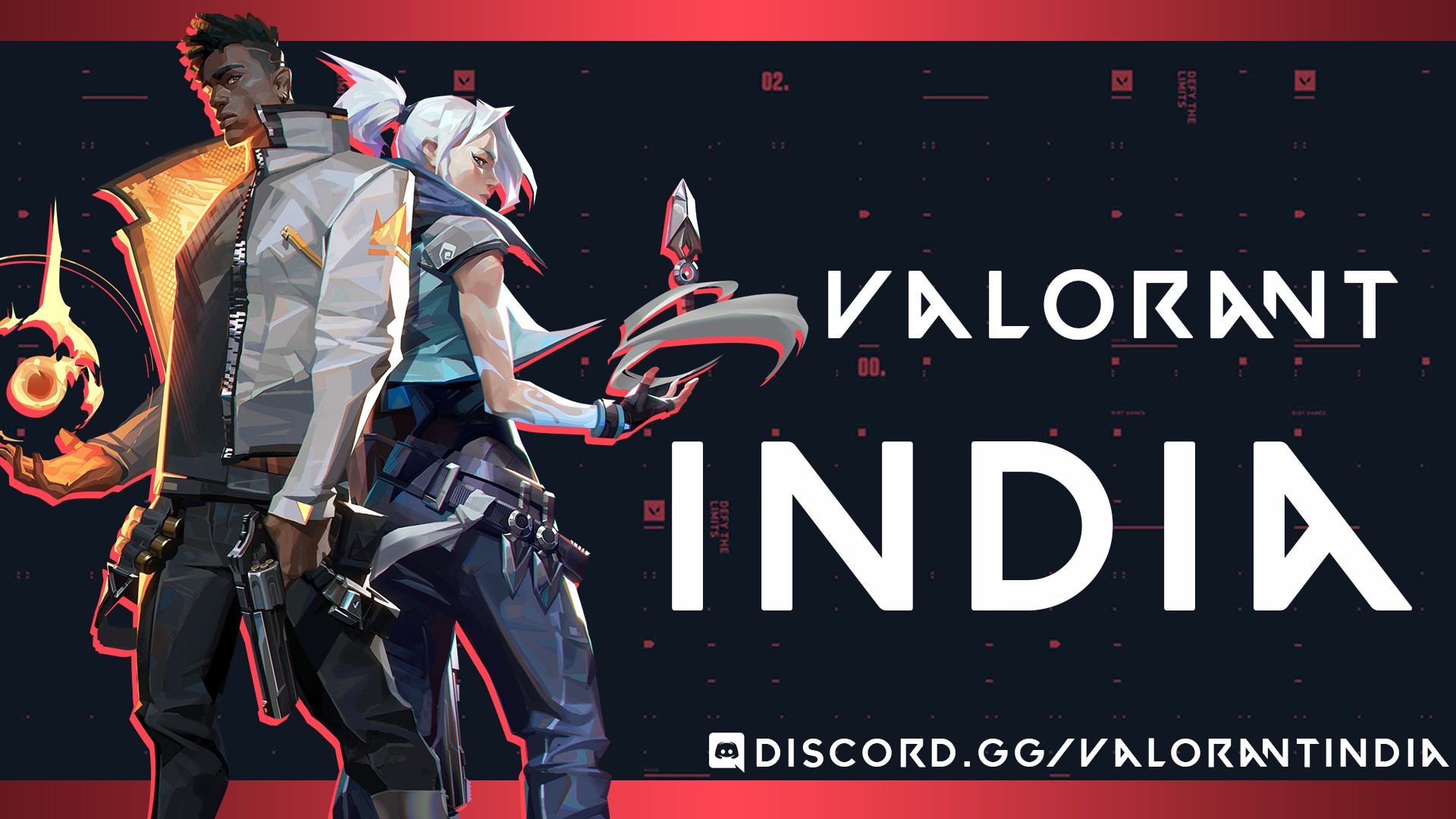 Discovery splash banner for VALORANT // India & South Asia Discord server