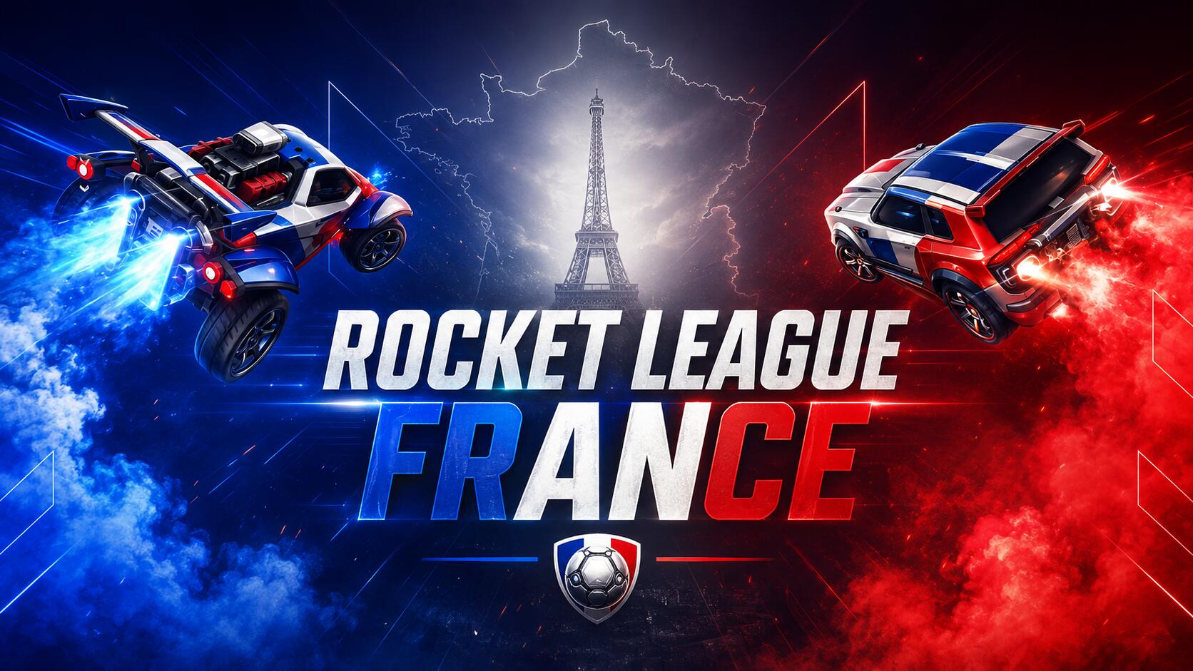 Discovery splash banner for Rocket League France | RLFR Discord server