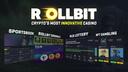 Discovery splash banner for Rollbit Community 🎲🤖 Discord server