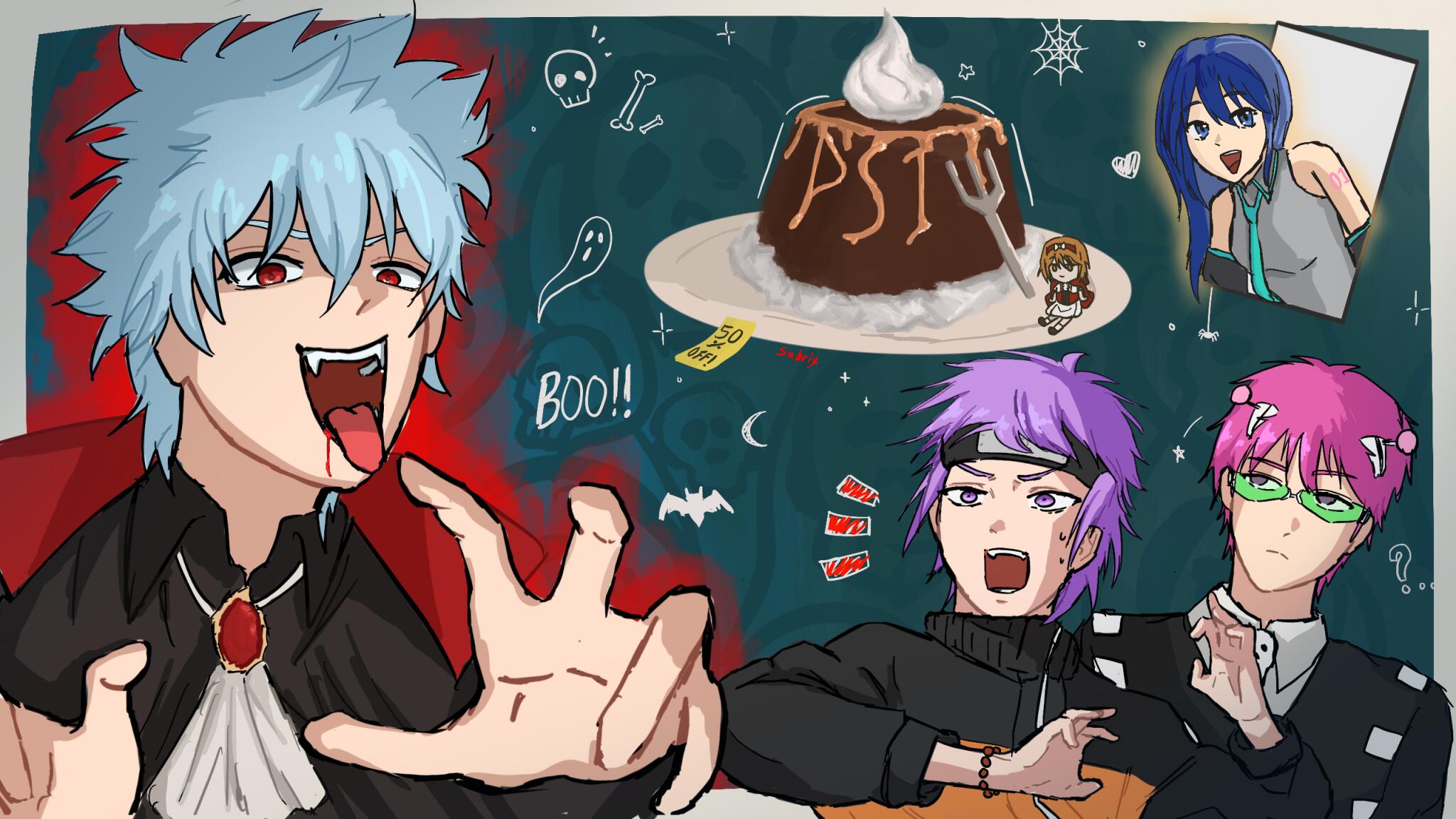 Discovery splash banner for Saiki’s Cup of Coffee Jelly !! <3 Discord server