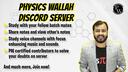 Discovery splash banner for Physics Wallah Discord server