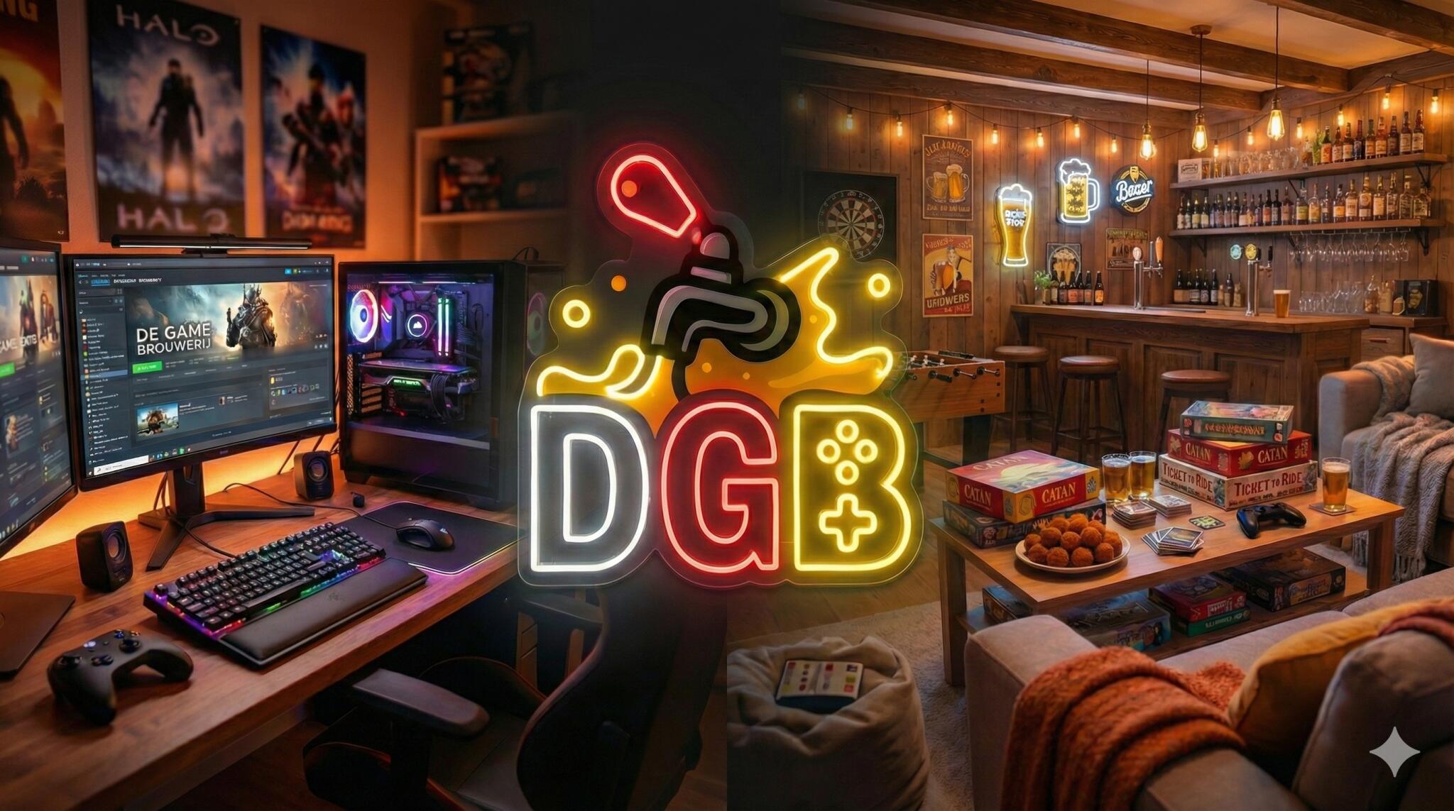 Discovery splash banner for De Game Brouwerij Discord server